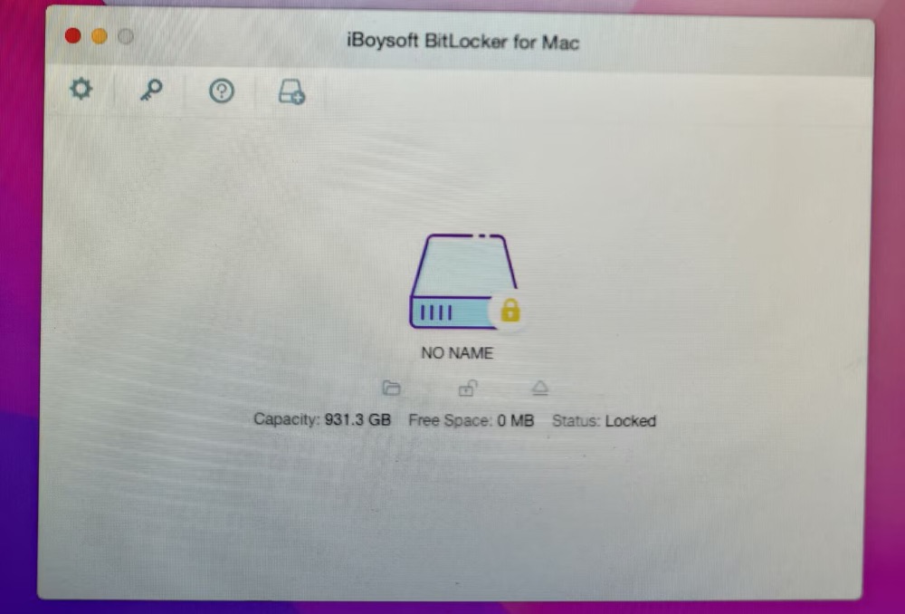 Executando o iBoysoft BitLocker for Mac