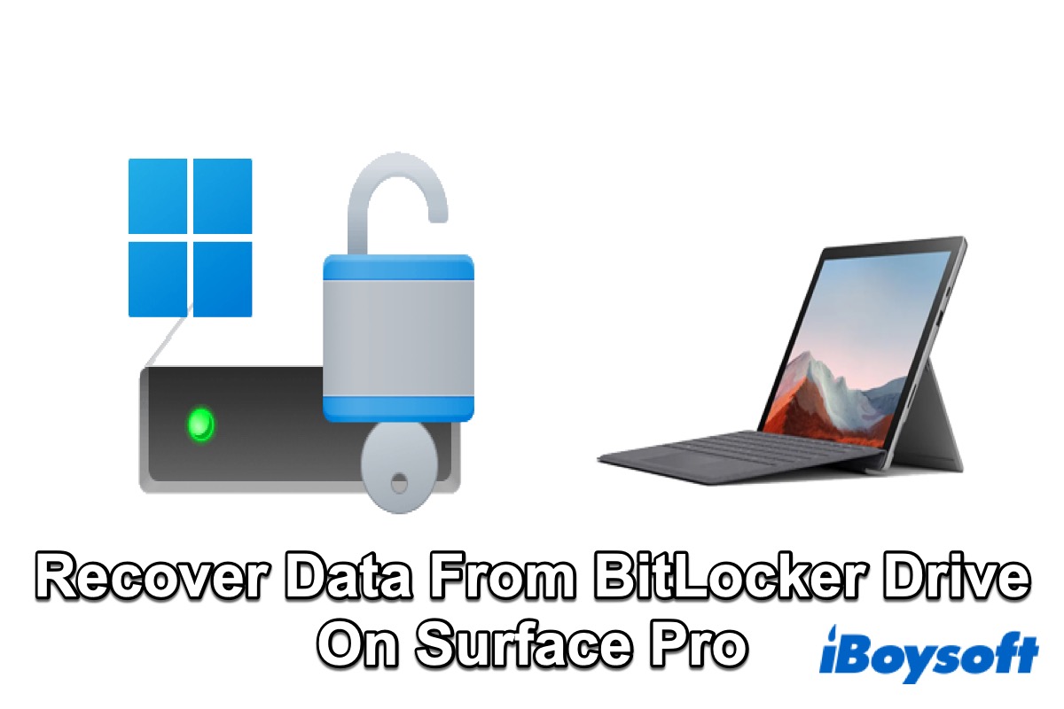 Wie man Daten von einer BitLocker-Festplatte auf dem Surface Pro wiederherstellt