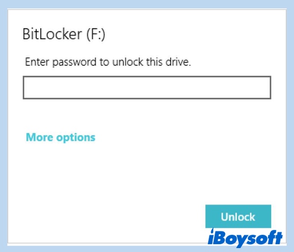 Unlock BitLocker encrypted drive