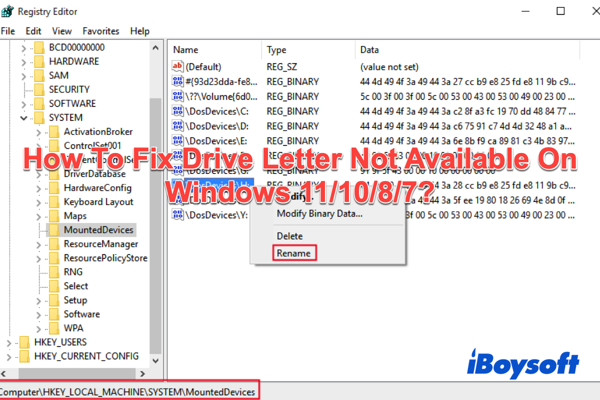 how to fix drive letter not available on windows 11 10 8 7