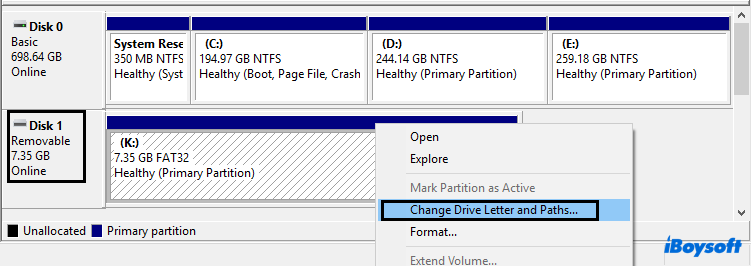 Assign a new drive letter to your hard drive