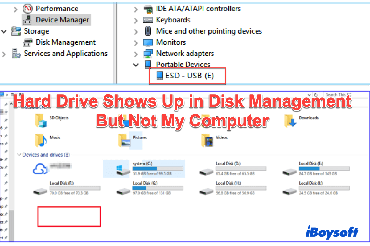 Hard Drive Shows Up in Disk Management But Not My Computer