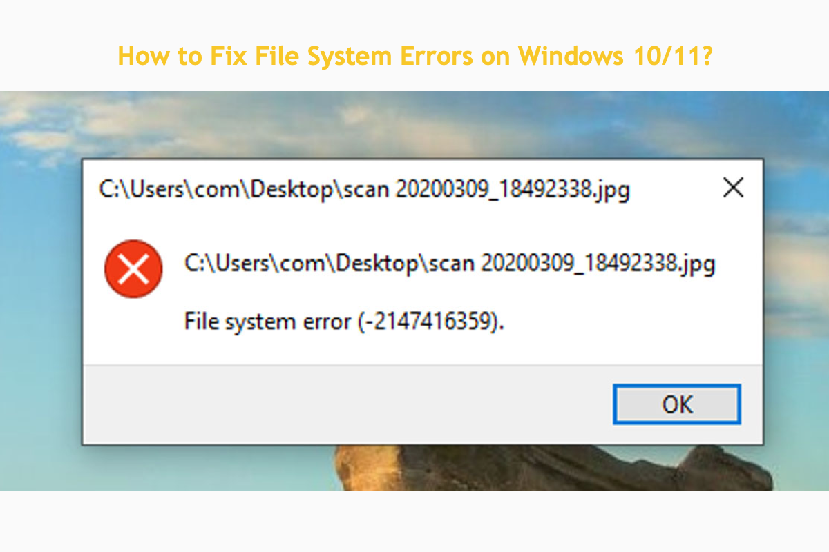 como corrigir erros no sistema de arquivos no Windows 10 e Windows 11
