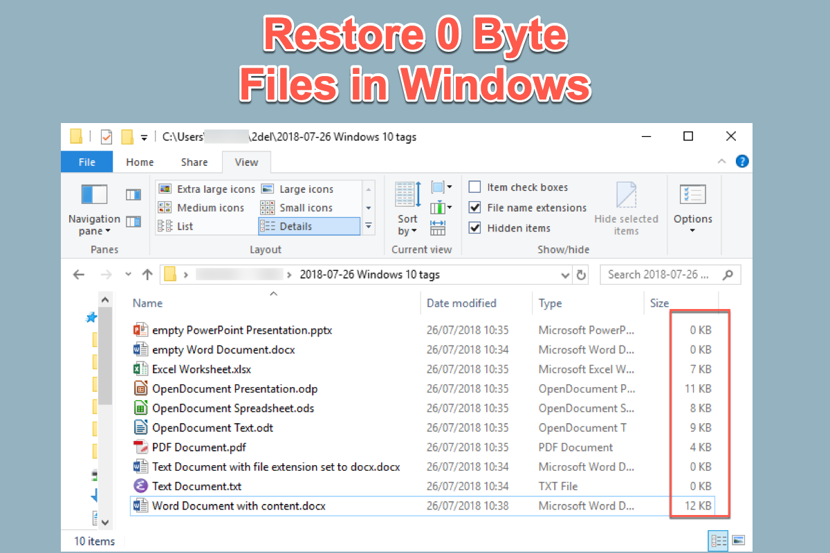 File Shows 0 Bytes? 0 Bytes File Recovery and Fixes