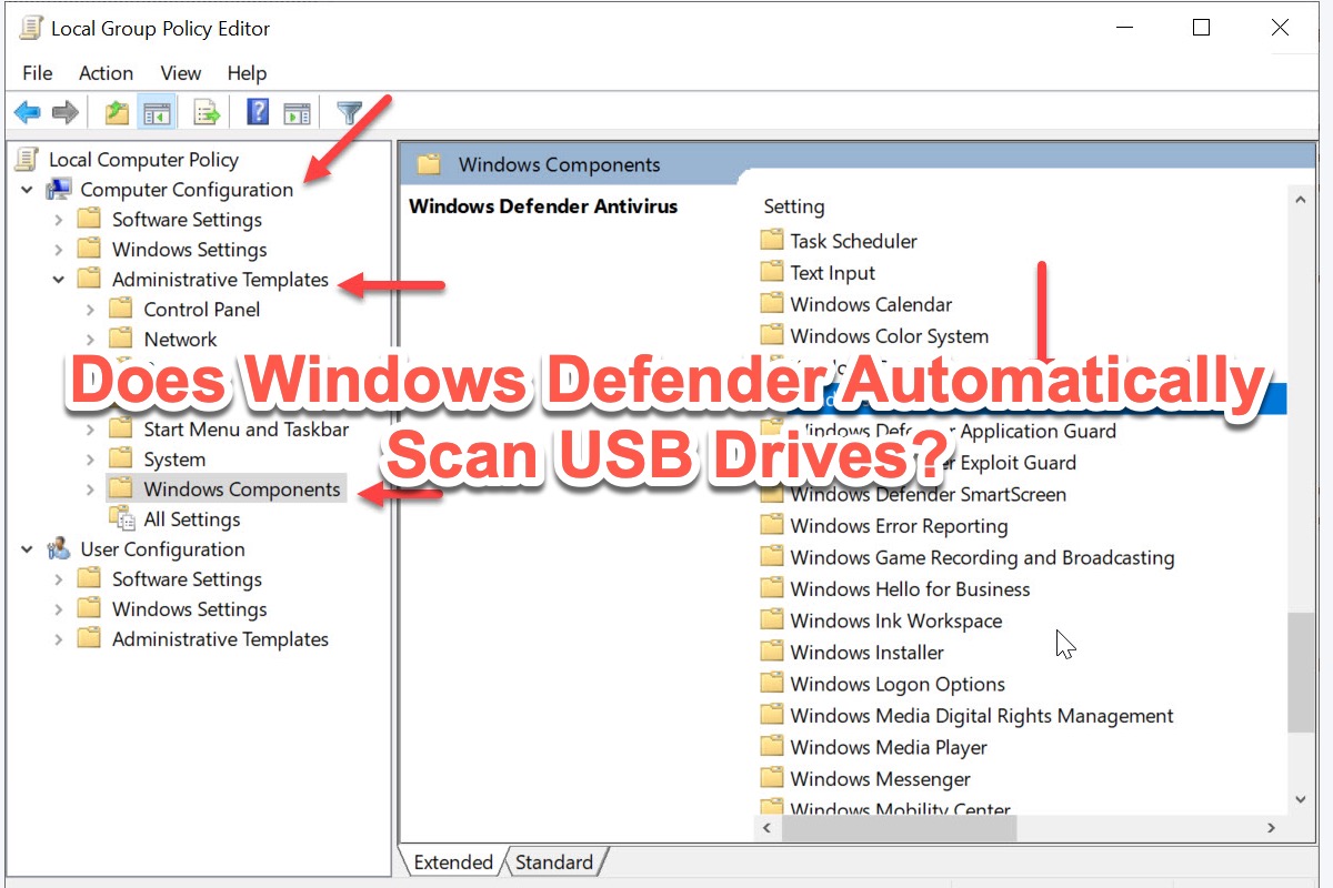 האם Windows Defender סורק באופן אוטומטי כונני USB