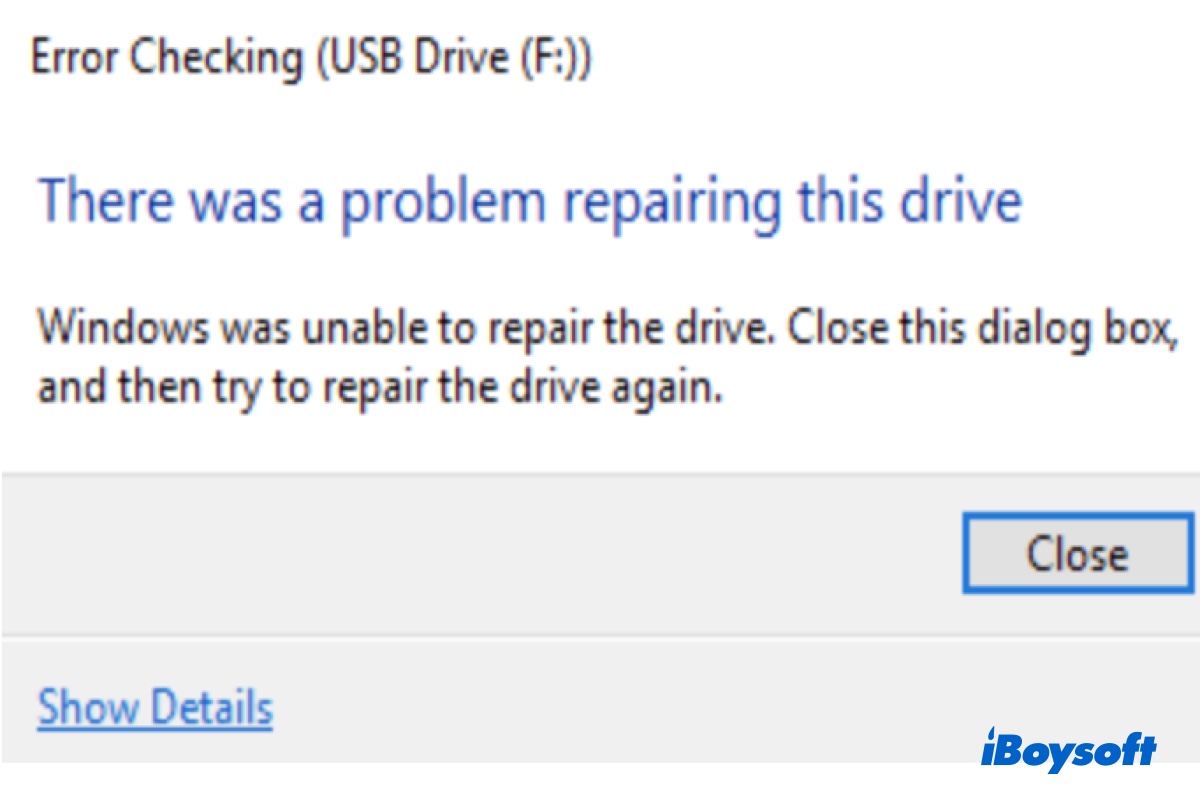 Fix Windows Was Unable to Repair the Drive