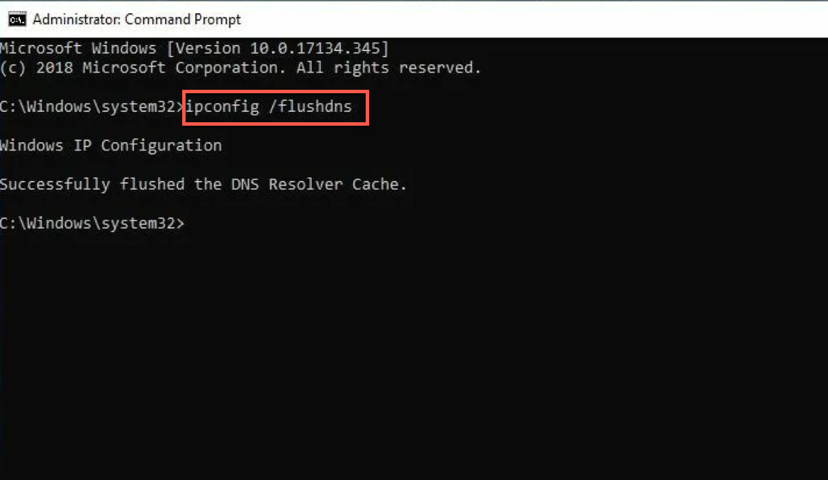 How to fix 502 Bad Gateway by clearing DNS cache on Windows