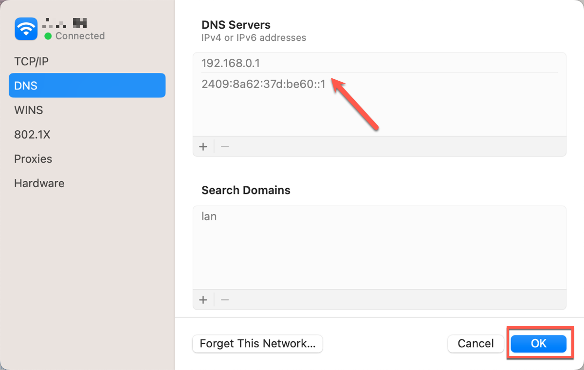 How to fix 502 Bad Gateway by changing DNS server on Mac