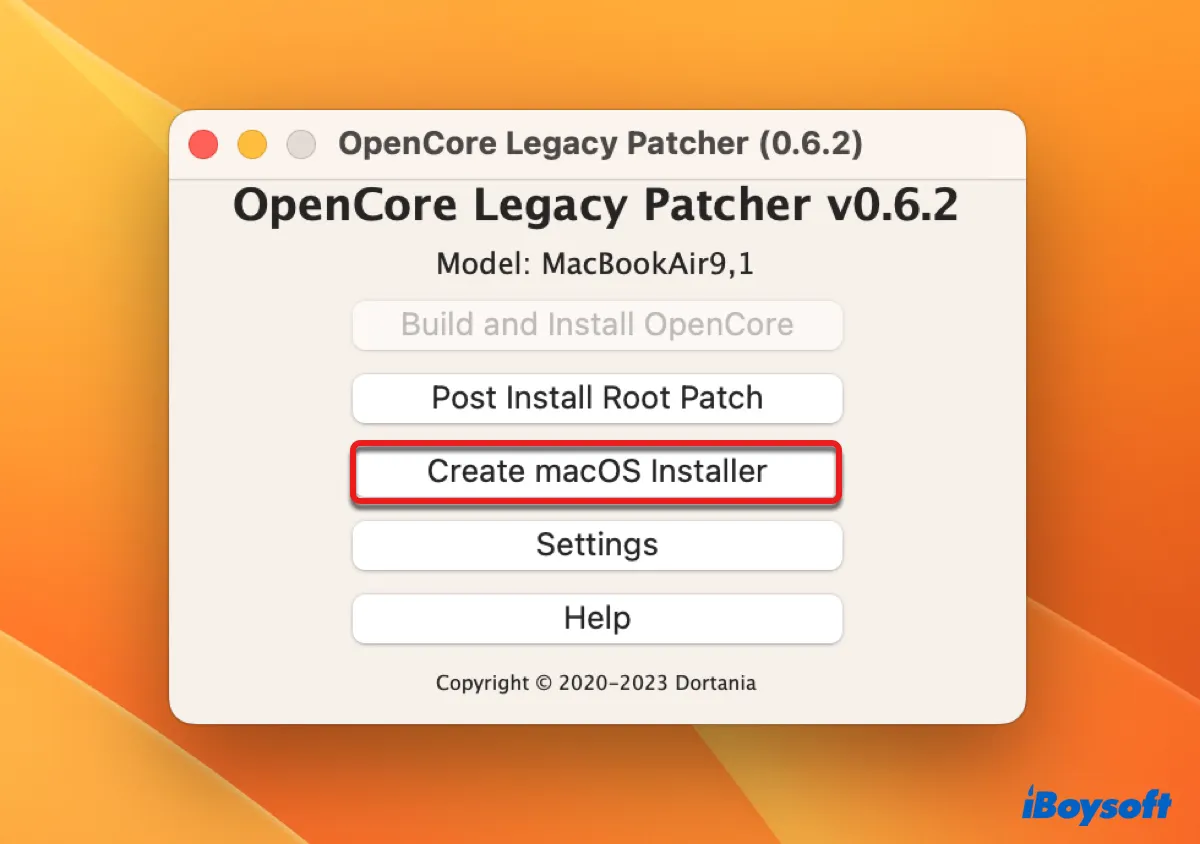 Create macOS installer using OpenCore Legacy Patcher