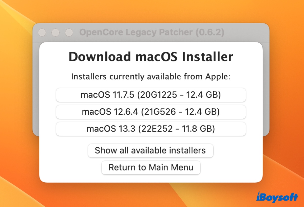 Download macOS installer