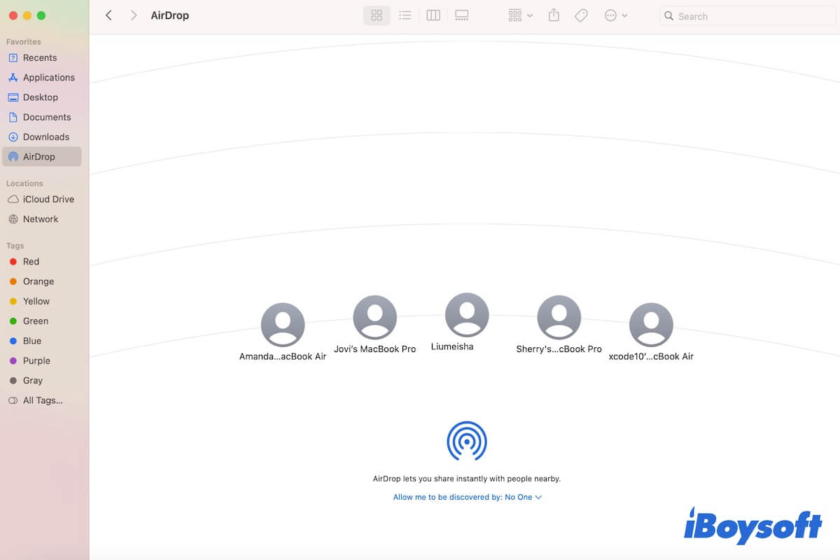 AirDrop no aparece en Mac
