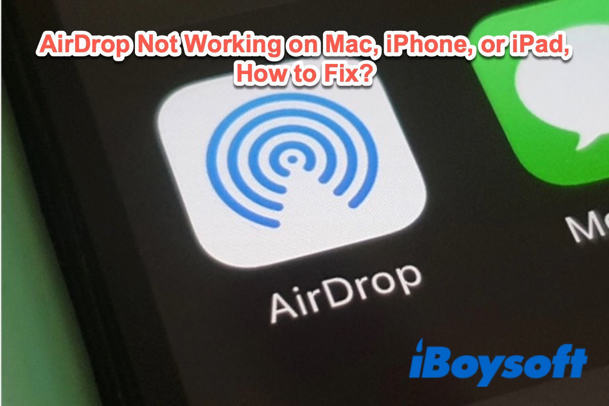 how to fix airdrop not working