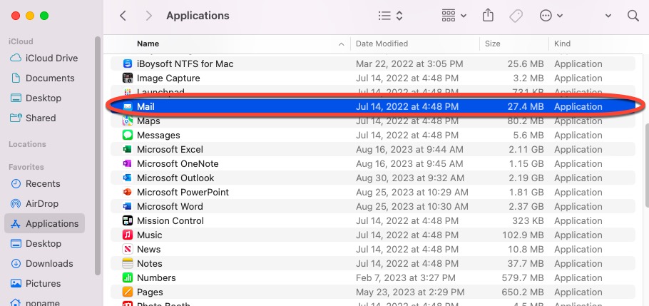 Mac Mail startet nicht nach dem macOS-Update