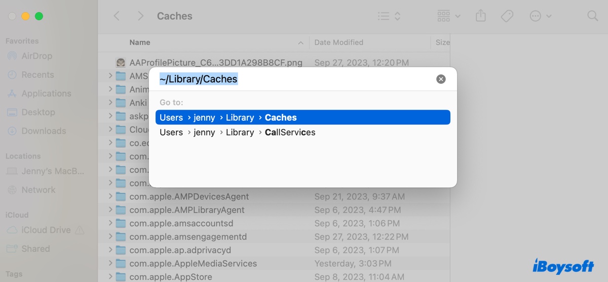 Excluir caches do aplicativo que não está funcionando no macOS Sonoma