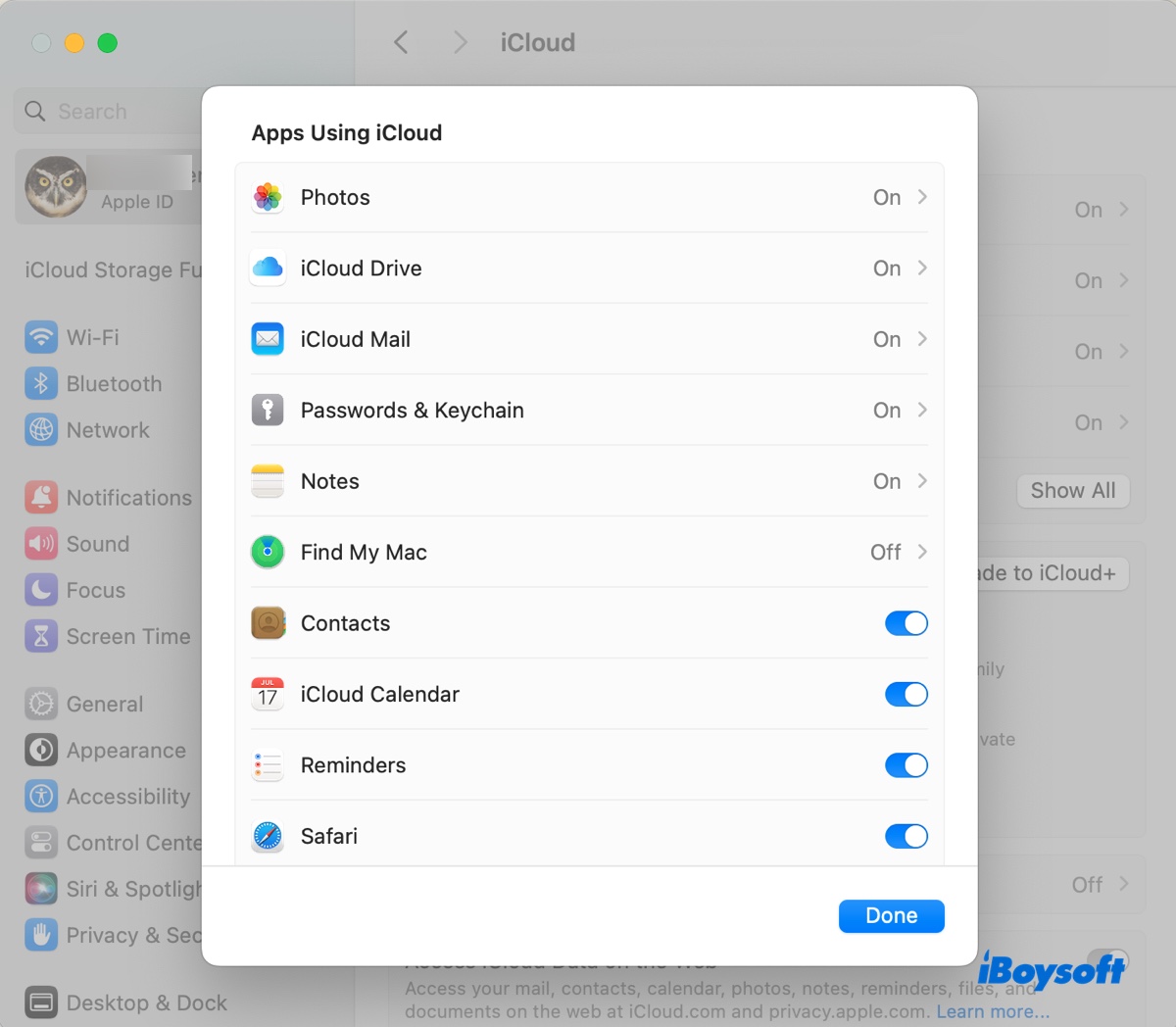 Apps mit iCloud erneut synchronisieren, wenn sie auf macOS Sonoma nicht funktionieren