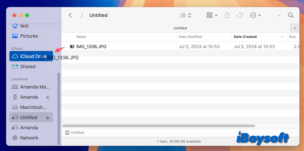 Sichern Sie die externe Festplatte in iCloud Drive