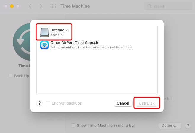 How to backup photos on a Mac to an external hard drive via Tima Machine