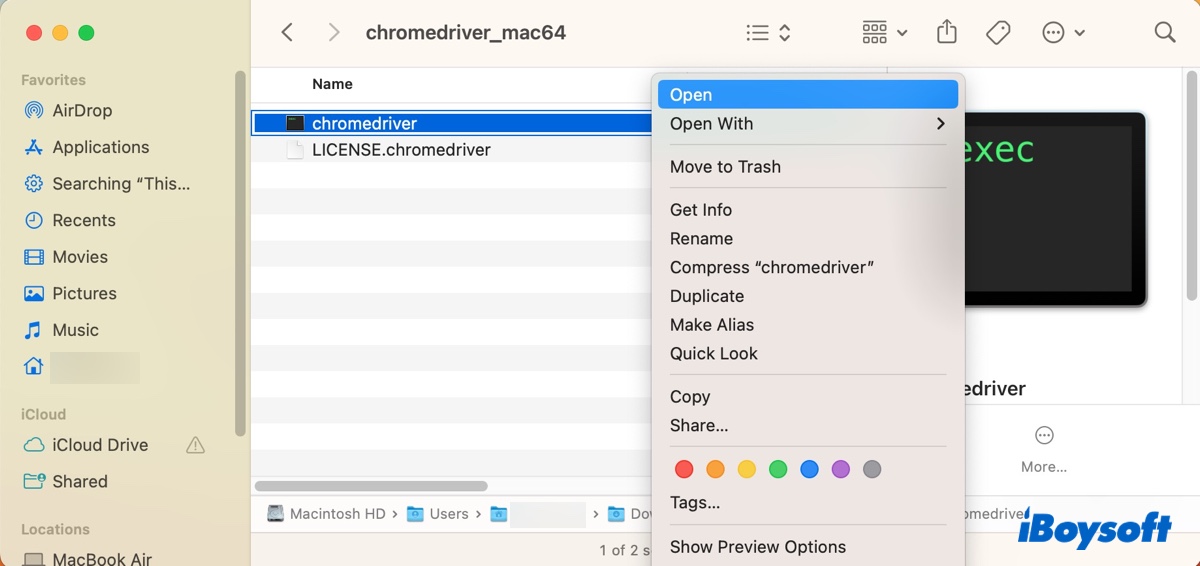 Open apps from unverified developers on Mac