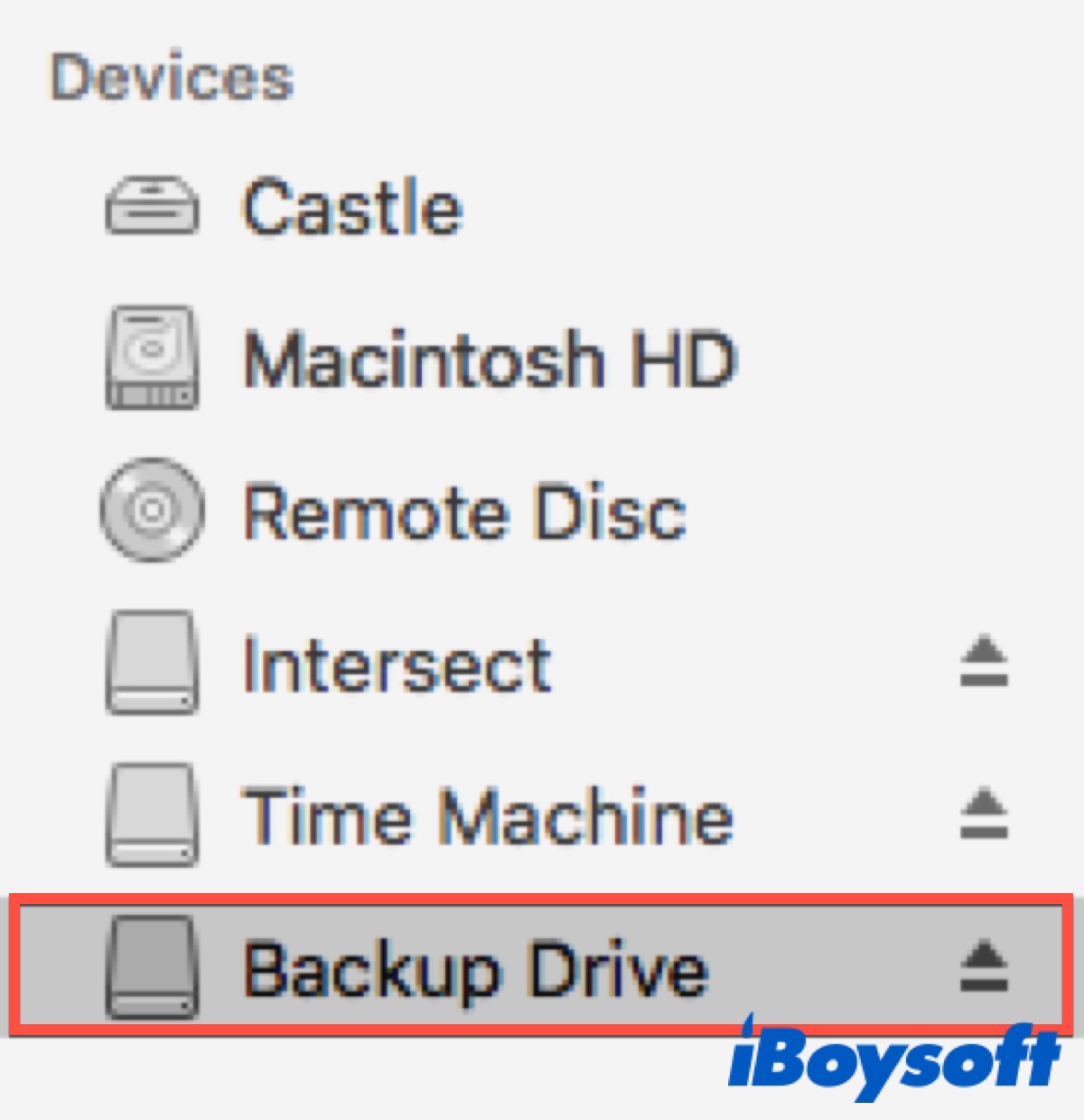 Überprüfen Sie die Time Machine-Backup-Festplatte in Finder