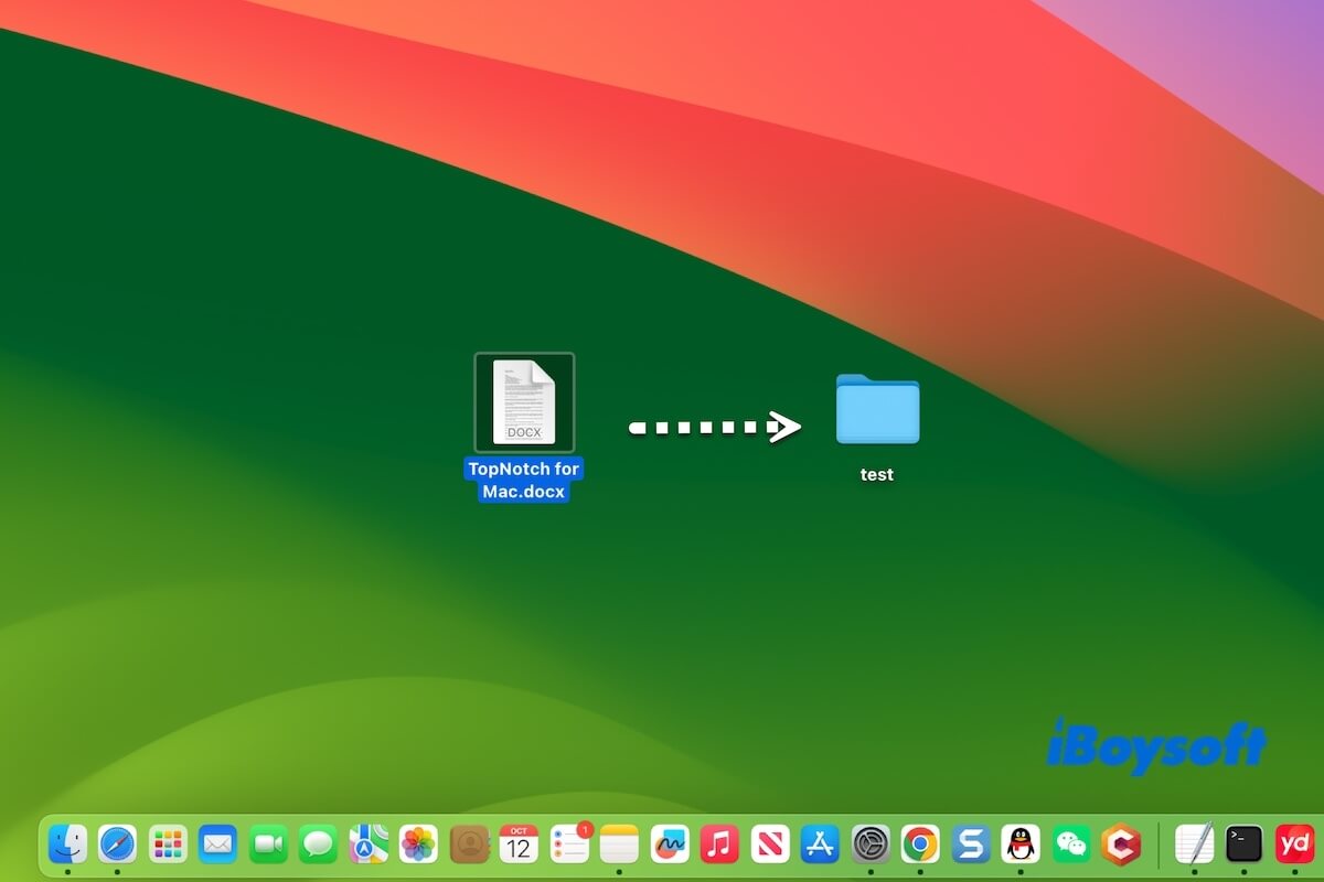 cant drag and drop documents into folders on Mac desktop