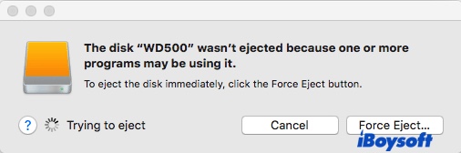 cant eject disk on Mac