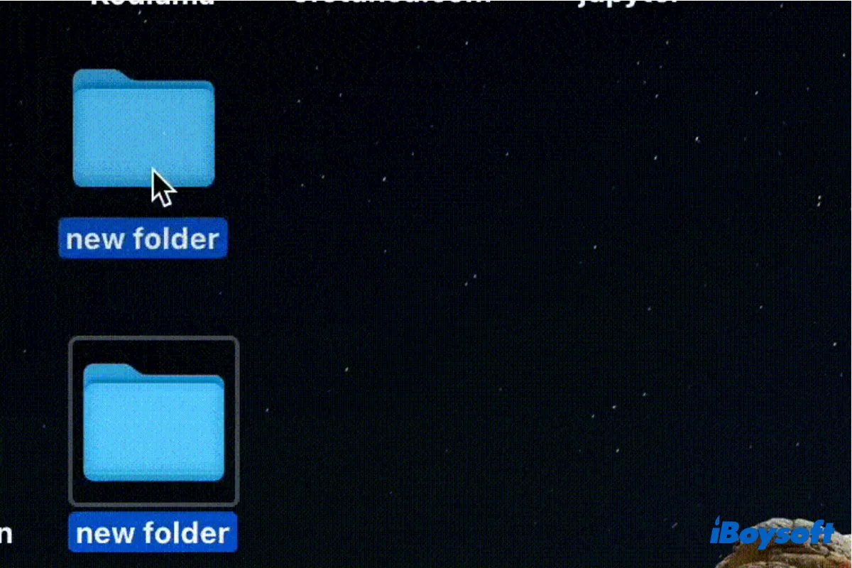 Ordner auf dem Mac-Desktop können nicht verschoben werden