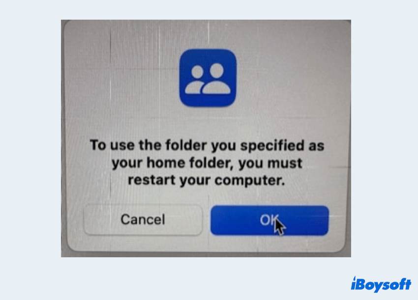 To use the folder ypu specified ad your home folder