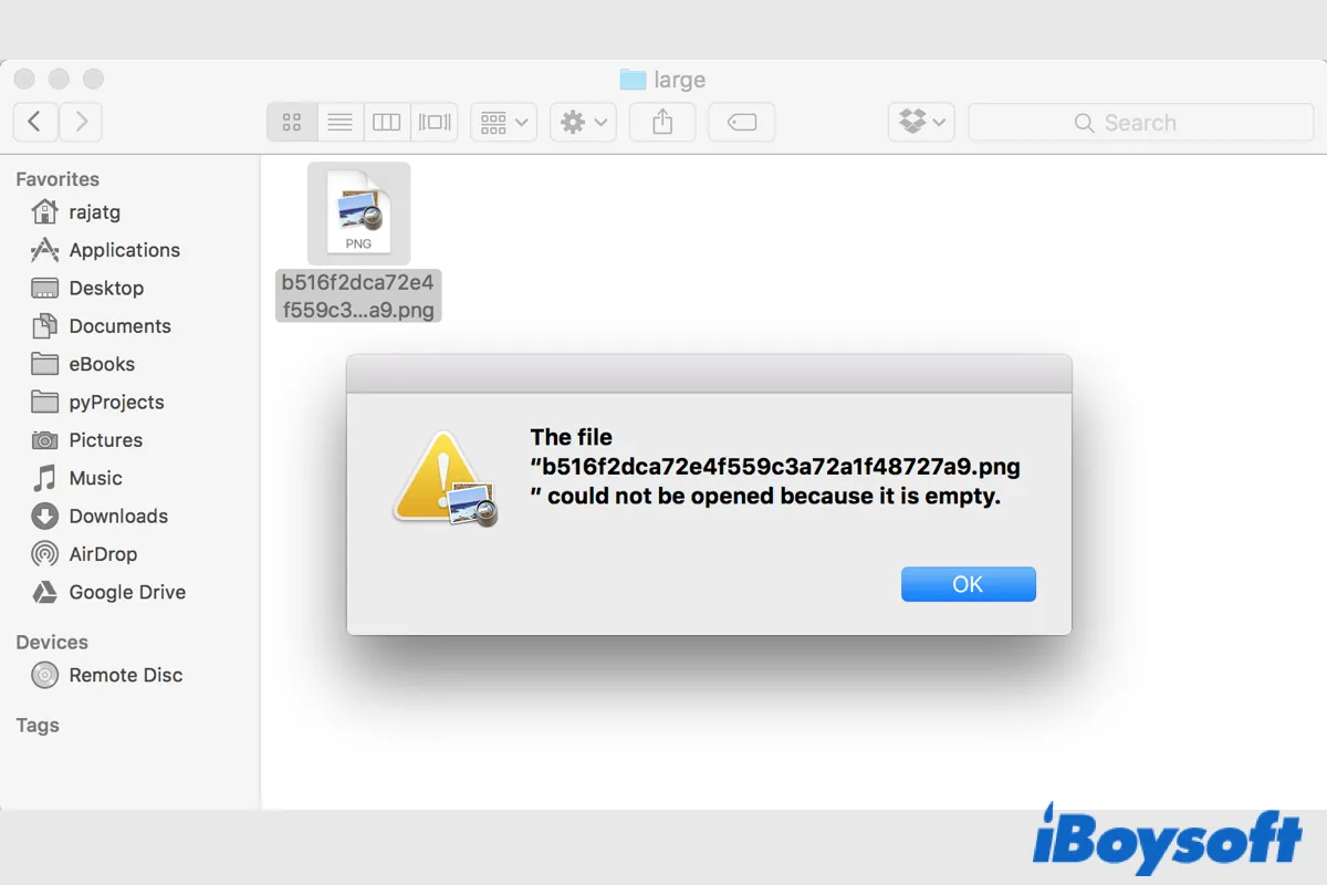 Kann Dateien auf dem Mac nicht öffnen