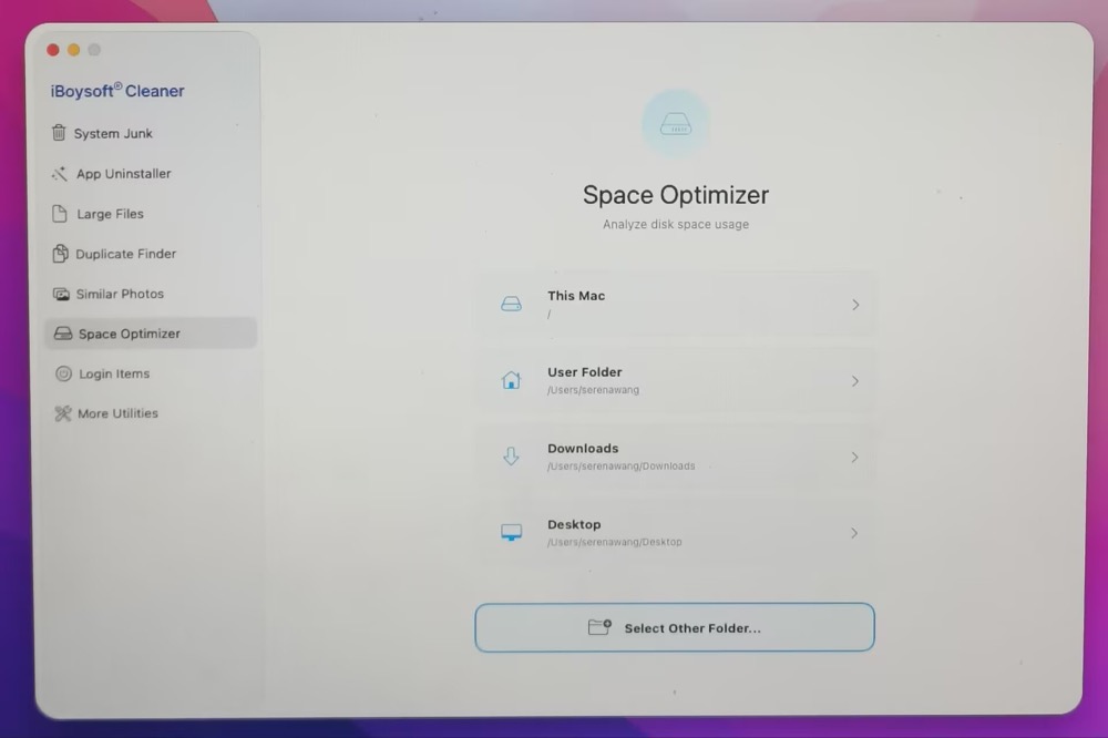 Analyze disk space