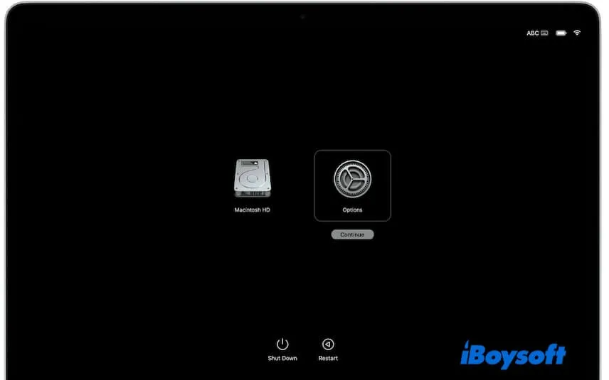 Apple Silicon Mac betreten Recovery-Modus