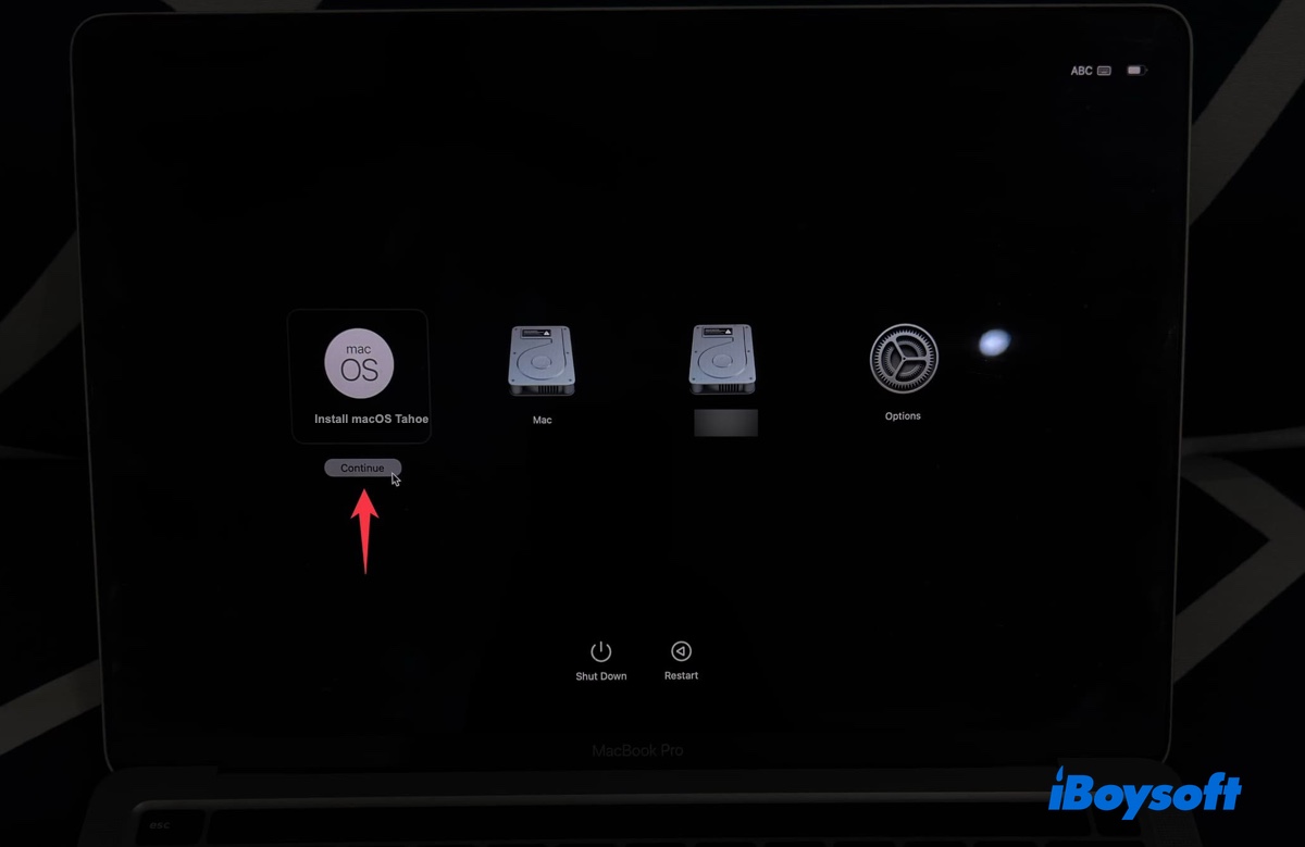 Arrancar Mac de Apple Silicon desde instalador USB de macOS Tahoe