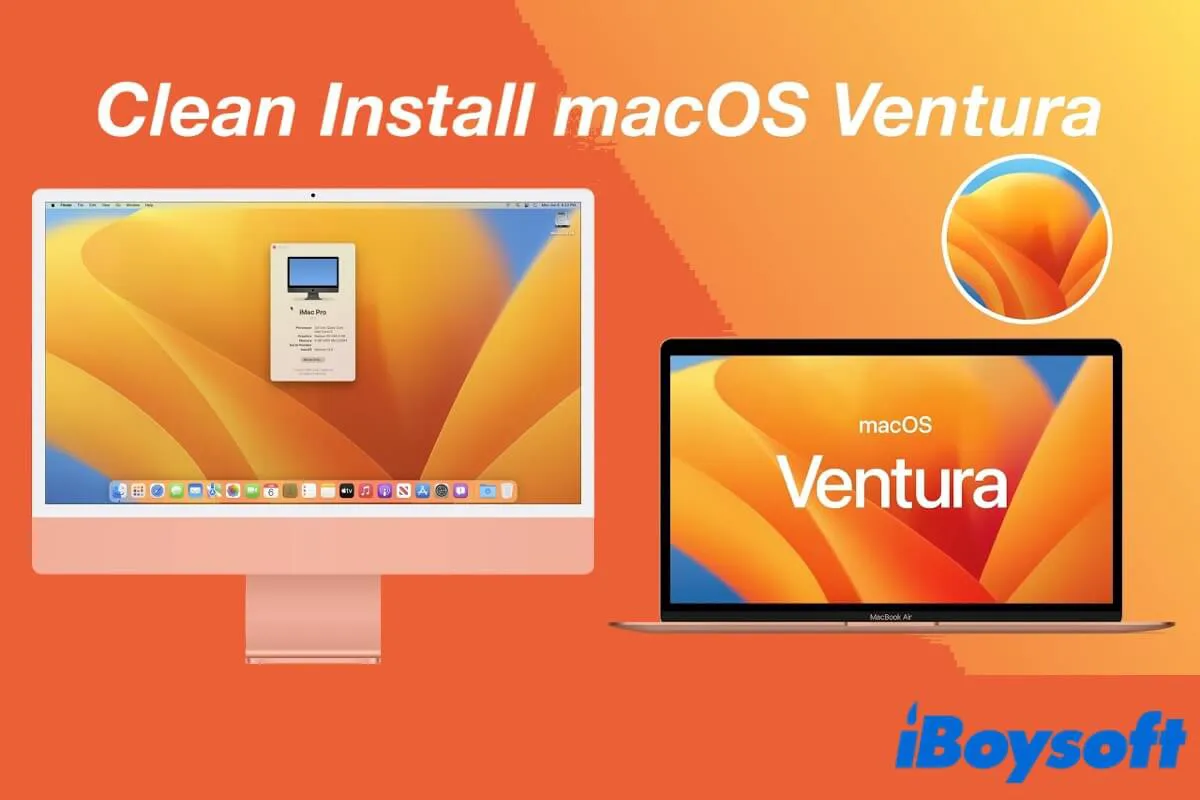 Cómo instalar una instalación limpia de macOS Ventura en un Mac