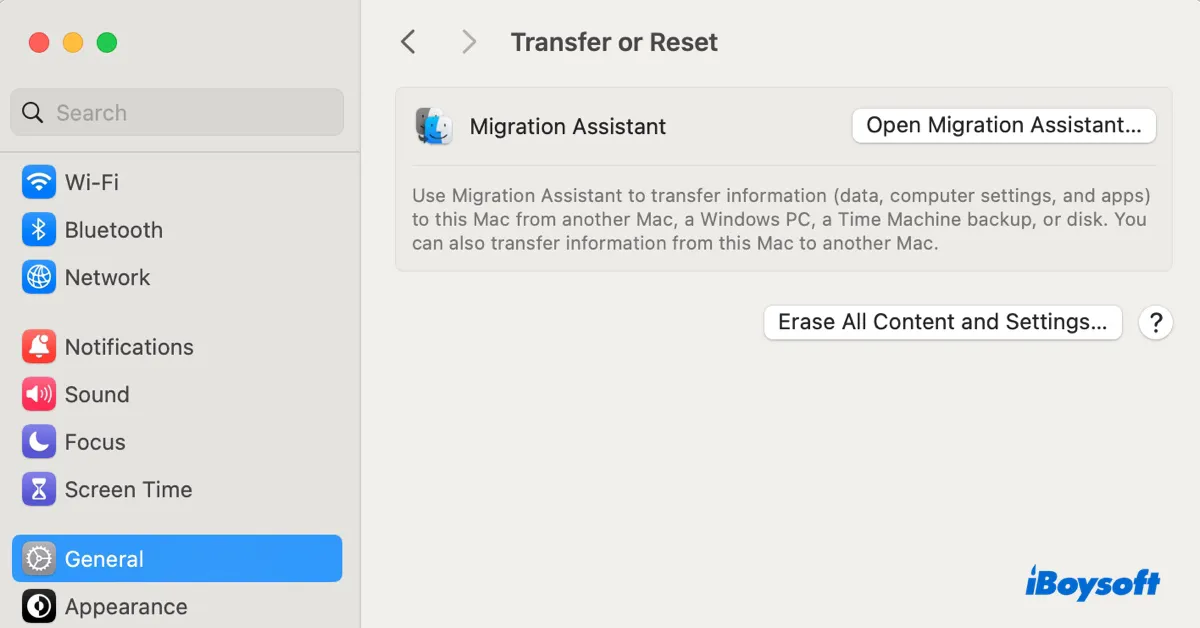 Borrar todo el contenido y ajustes en macOS Ventura y posterior