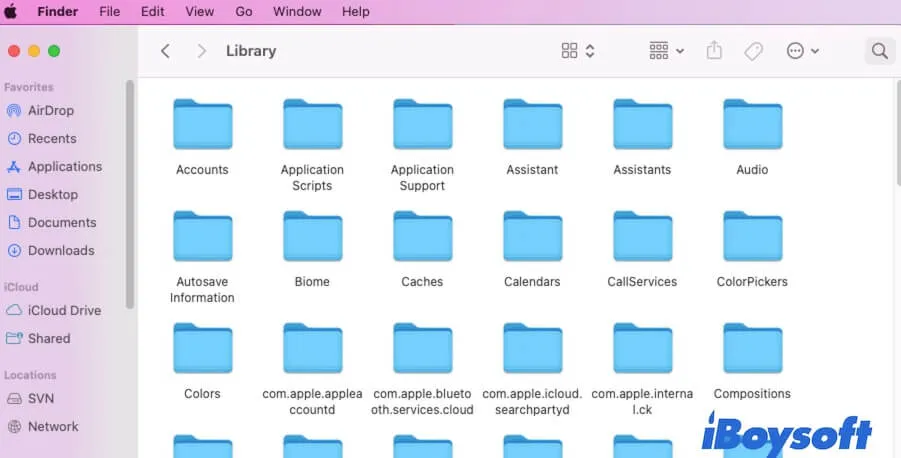 open the Library folder to delete app leftovers
