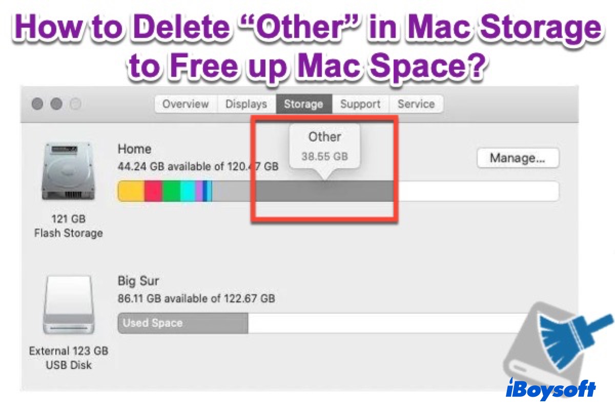 how to clear other storage on mac