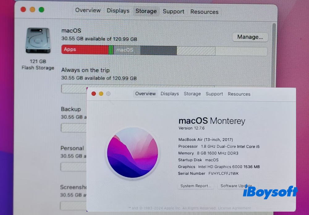 Caractéristiques du MacBook Air testé