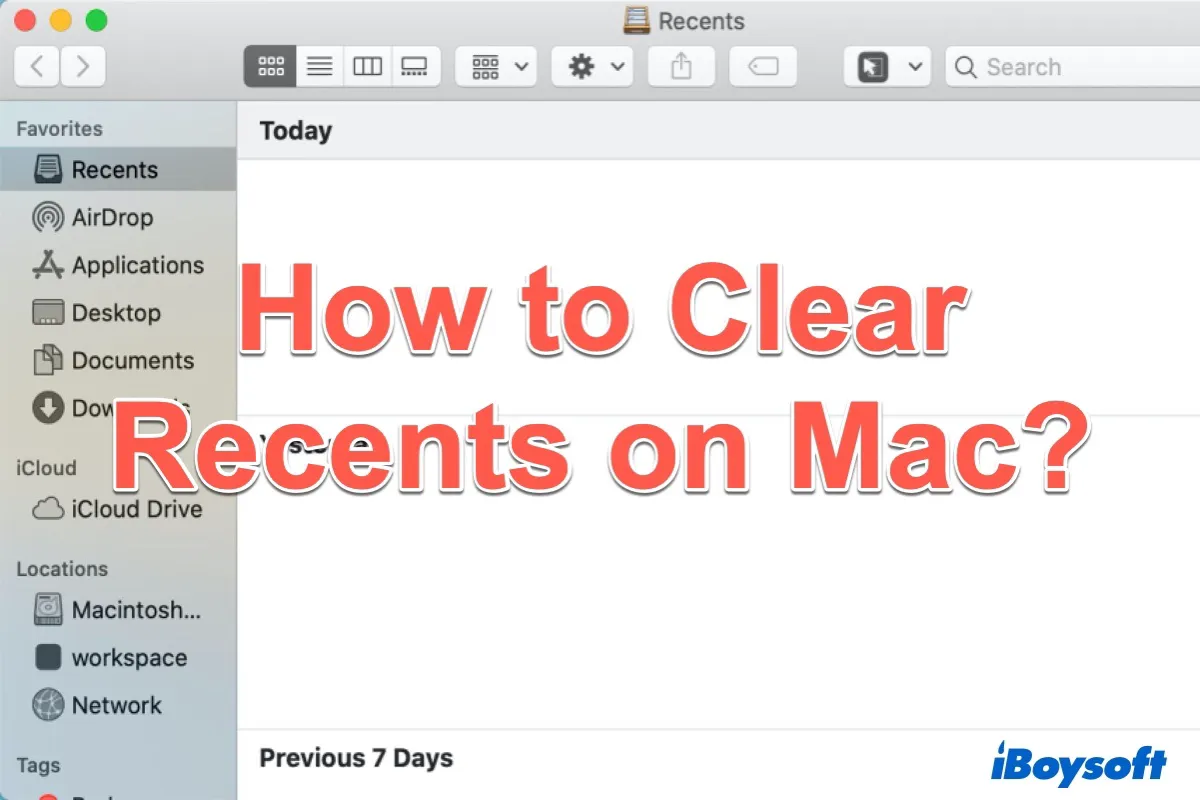 How to clear Recents on Mac