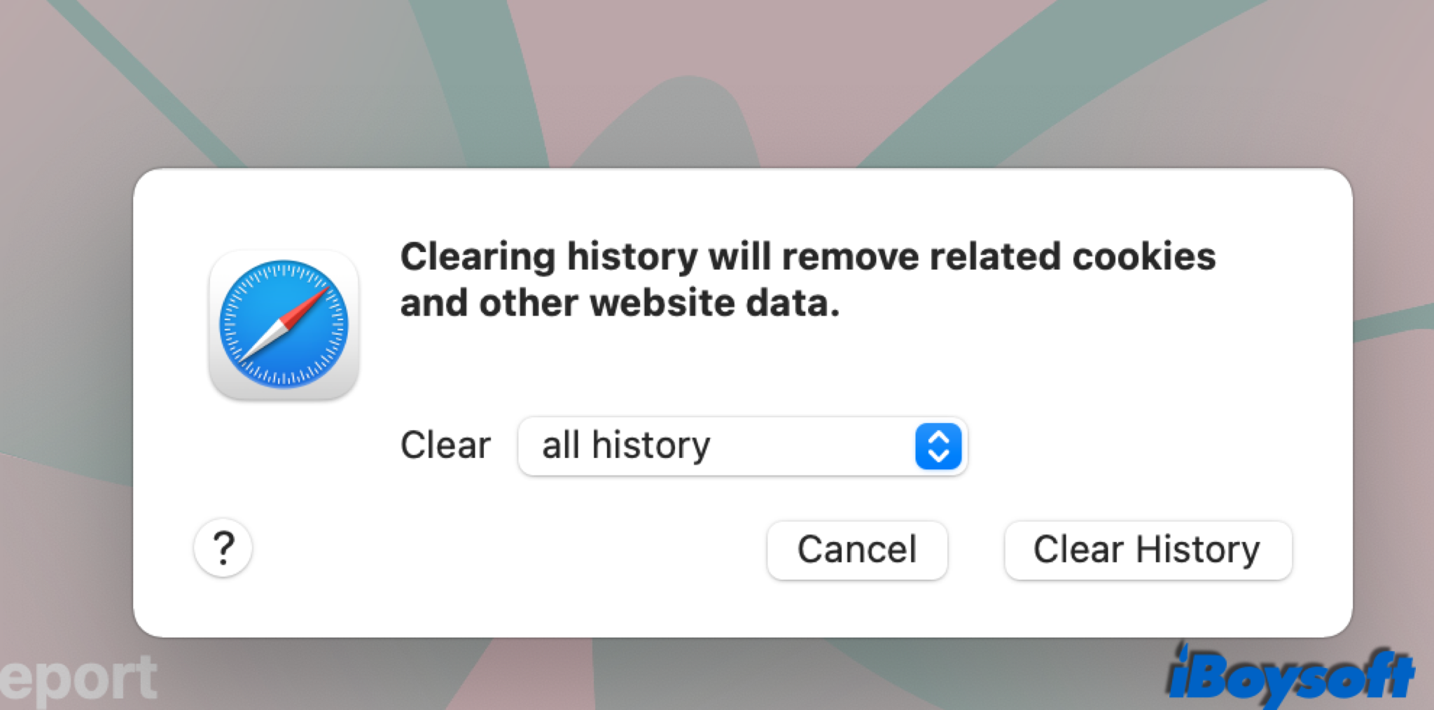 delete all history in Safari