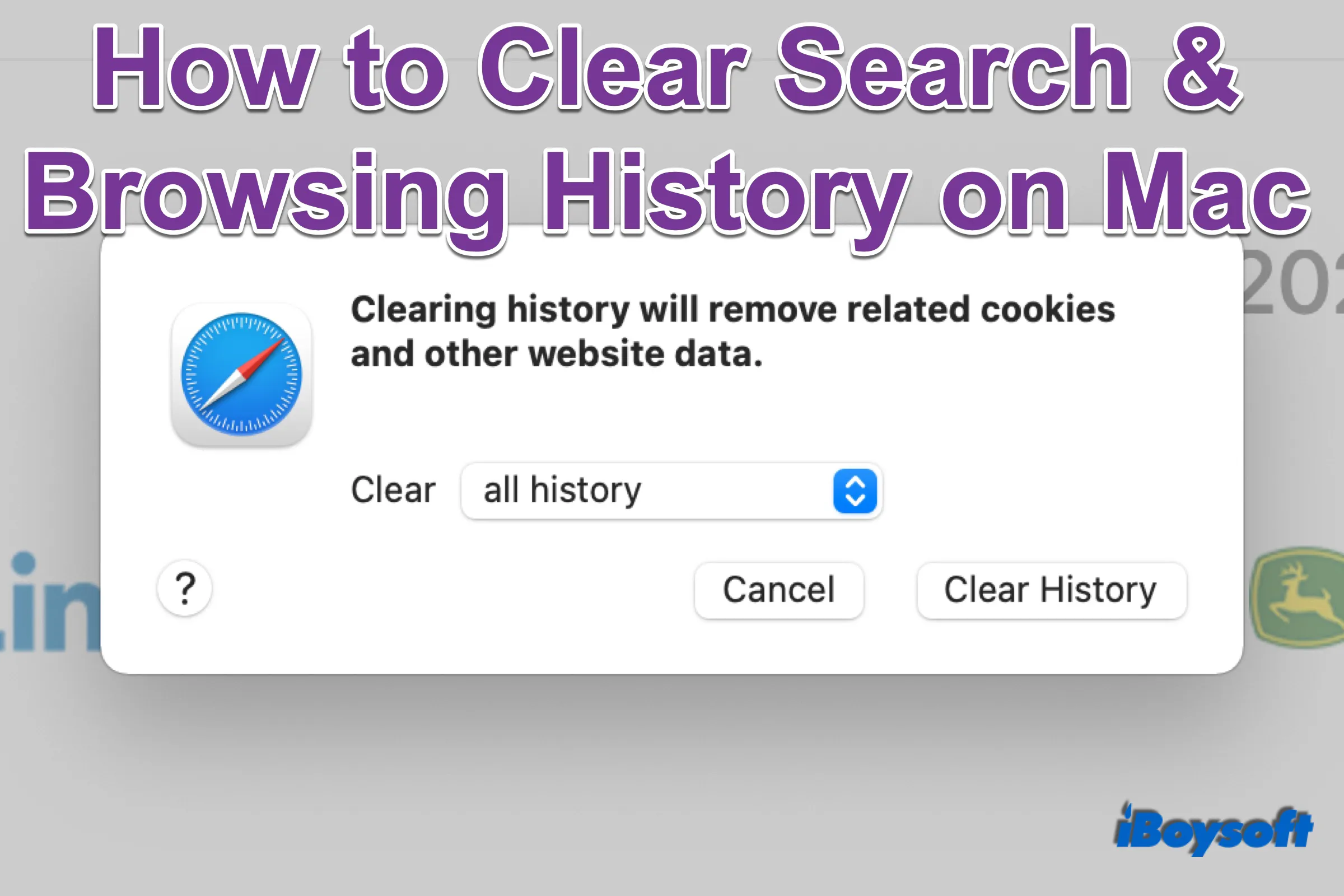 clear search/browsing history on Mac