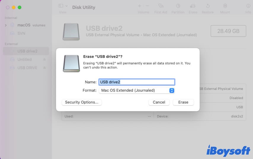 format external hard drive on Mac