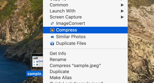 wie man ein JPEG auf einem Mac mit iBoysoft MagicMenu komprimiert