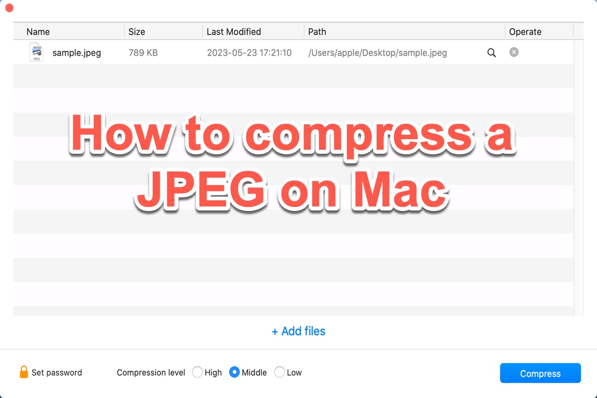 how to compress a jpeg on mac