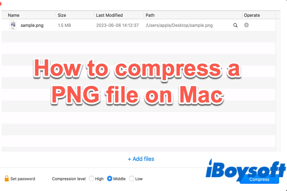 how to compress a png file on mac