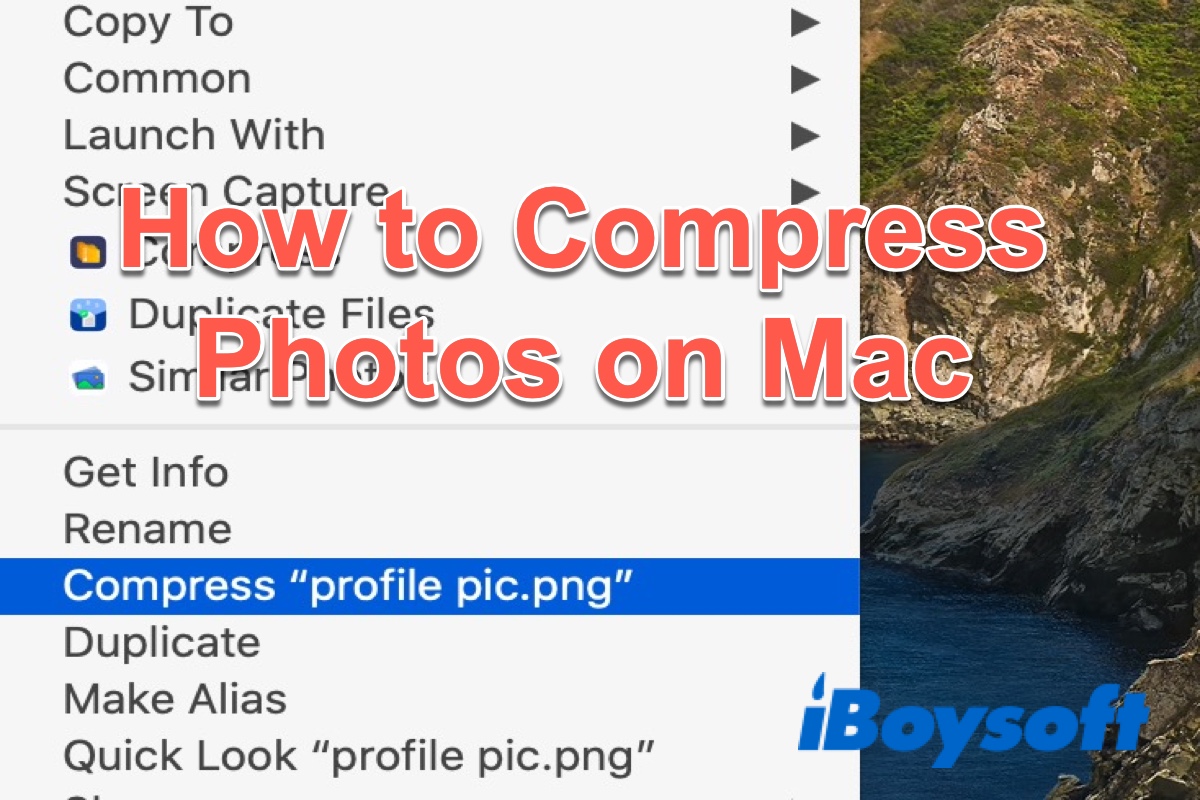 compress photos on mac