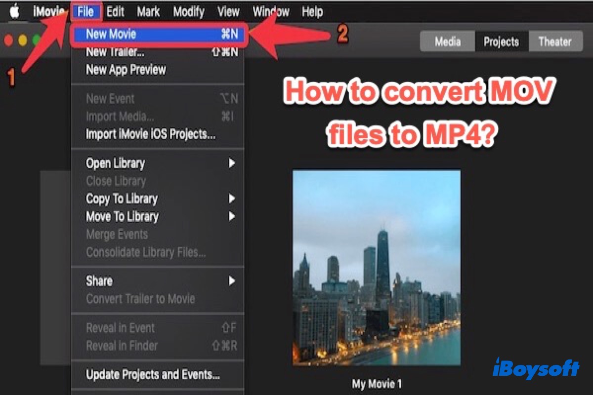 convert MOV to MP4 on Mac