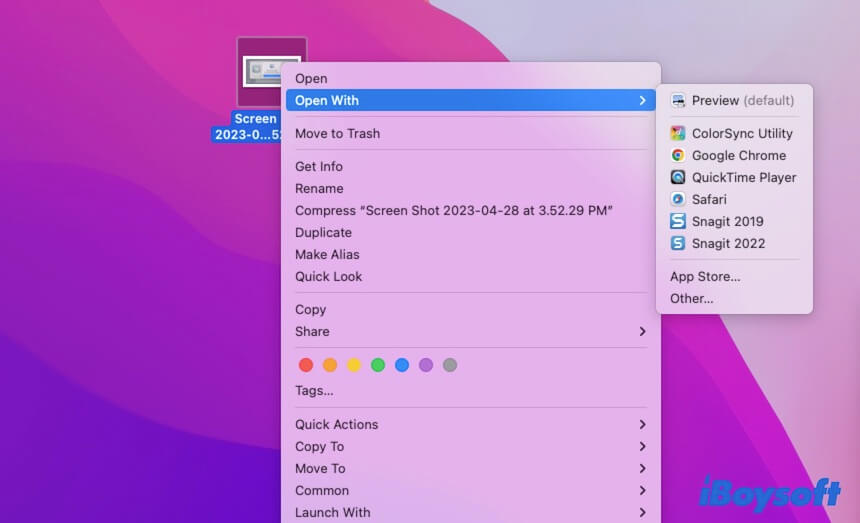 abrir imagen con Vista previa en Mac