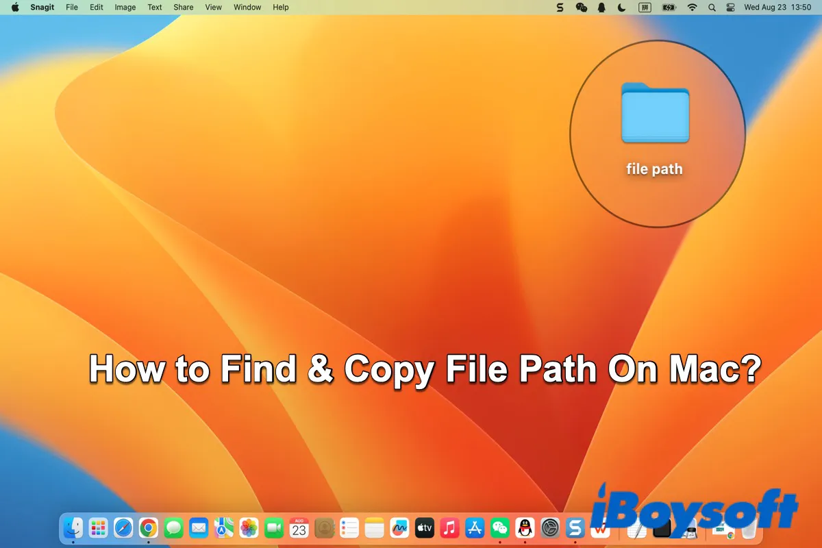 Mac上でのファイルパスの検索とコピー方法