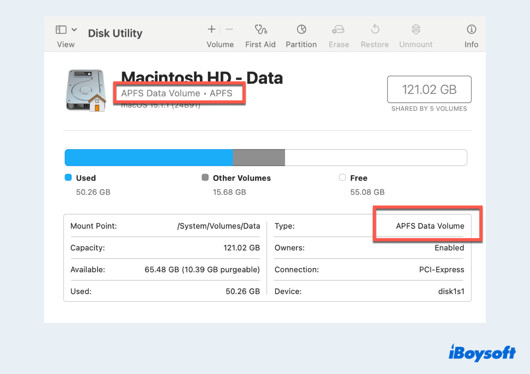 check disk format