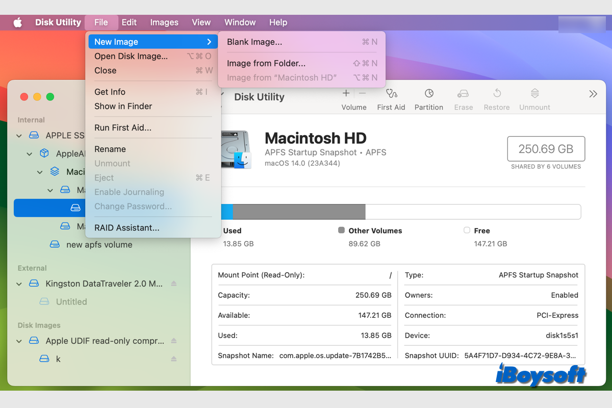 Festplattenabbild Mac erstellen