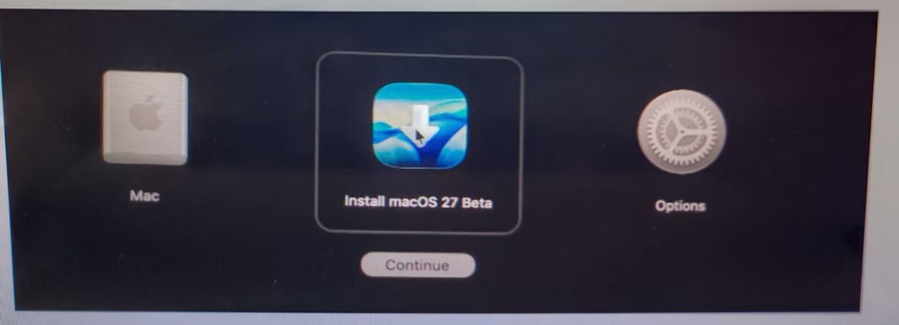 Boot Apple Silicon Mac from the macOS 27 beta bootable USB installer